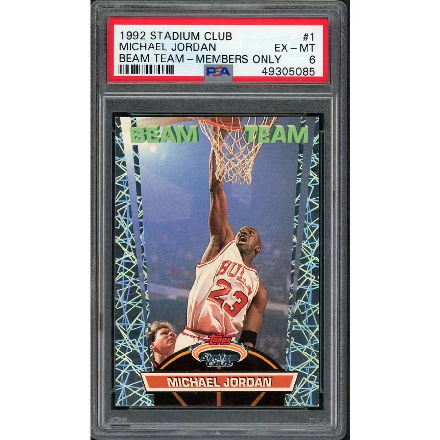 Michael Jordan 1992 Topps Stadium Club Beam Team #1 | PSA 6 | P5691222
