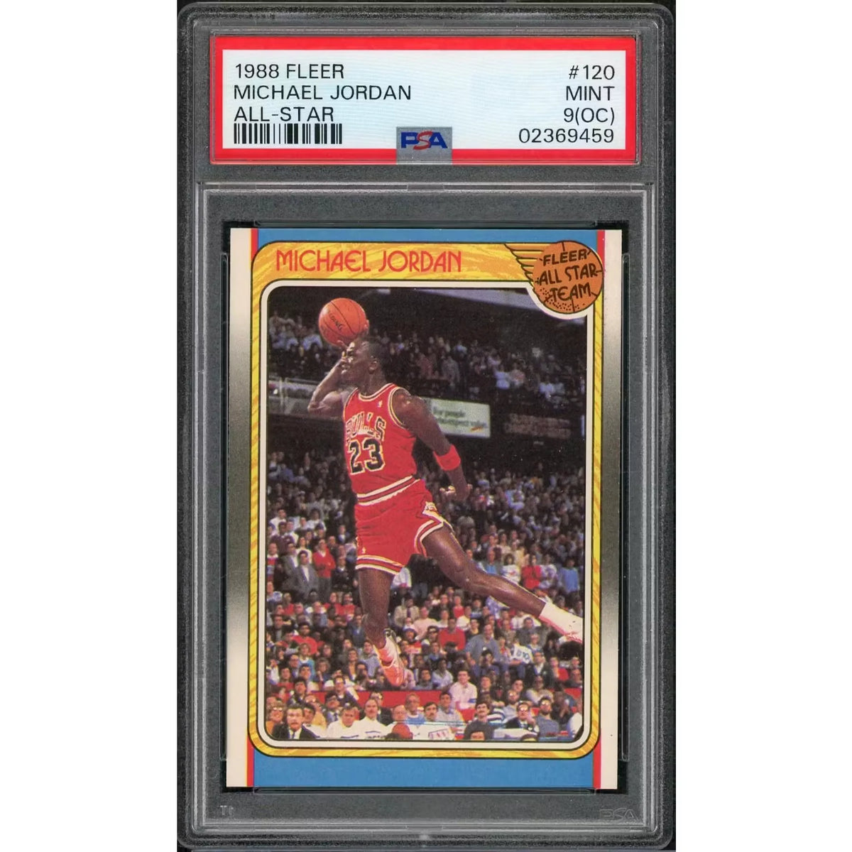 Michael Jordan 1988 Fleer All-Star #120 Card | PSA 9 | P5691243