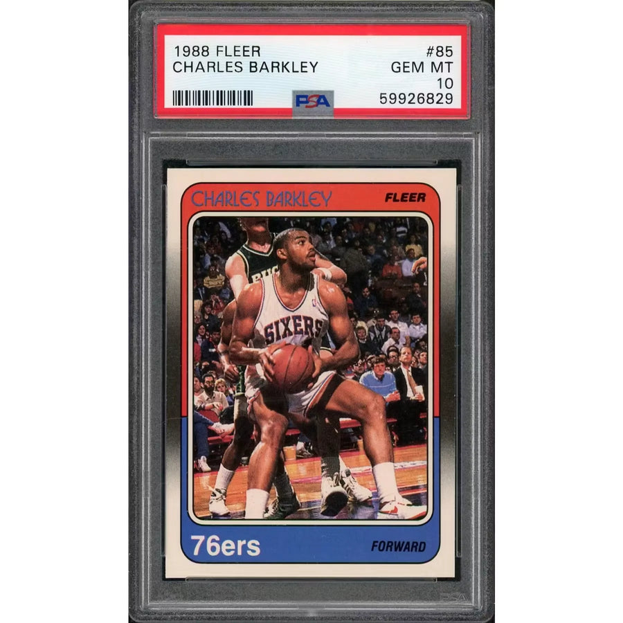 1988 Fleer Charles Barkley #85 Basketball Card | PSA 10 | P5691261
