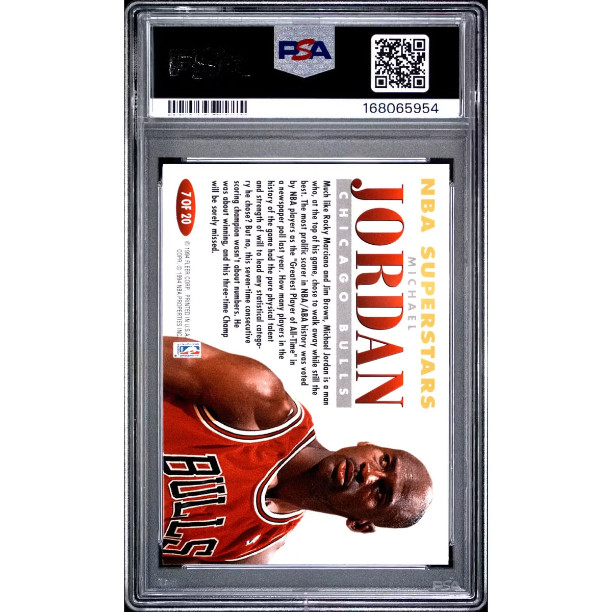 Michael Jordan 1993 Fleer NBA Superstars #7 | PSA 10 Gem Mint | P5691262