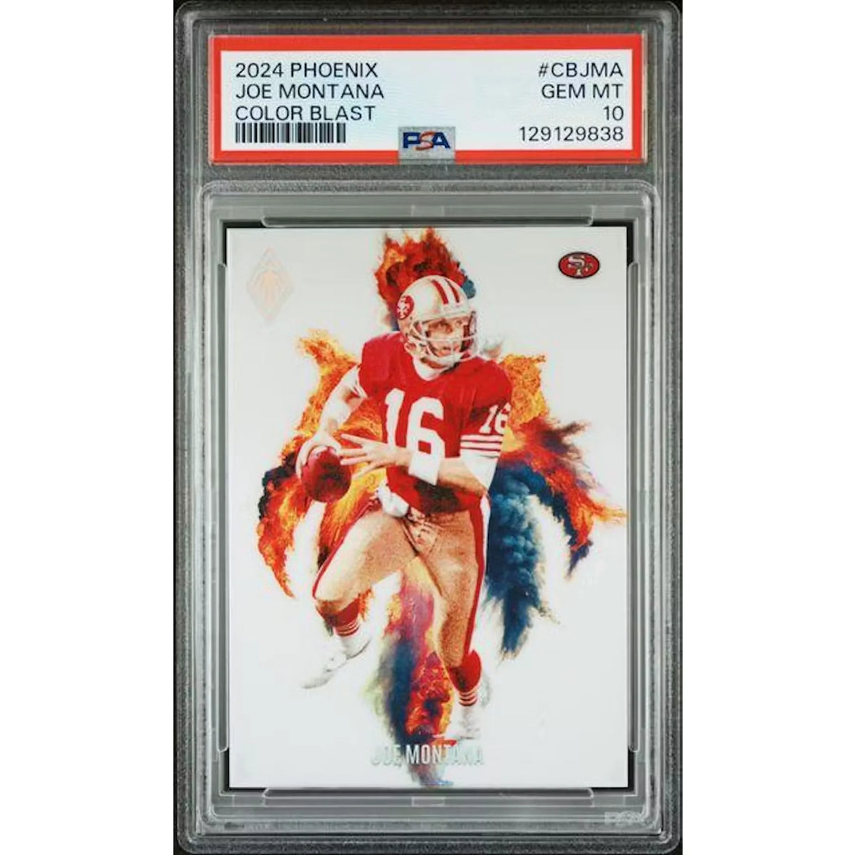 Joe Montana 2024 Panini Phoenix Color Blast Card | PSA 10 | P5691422
