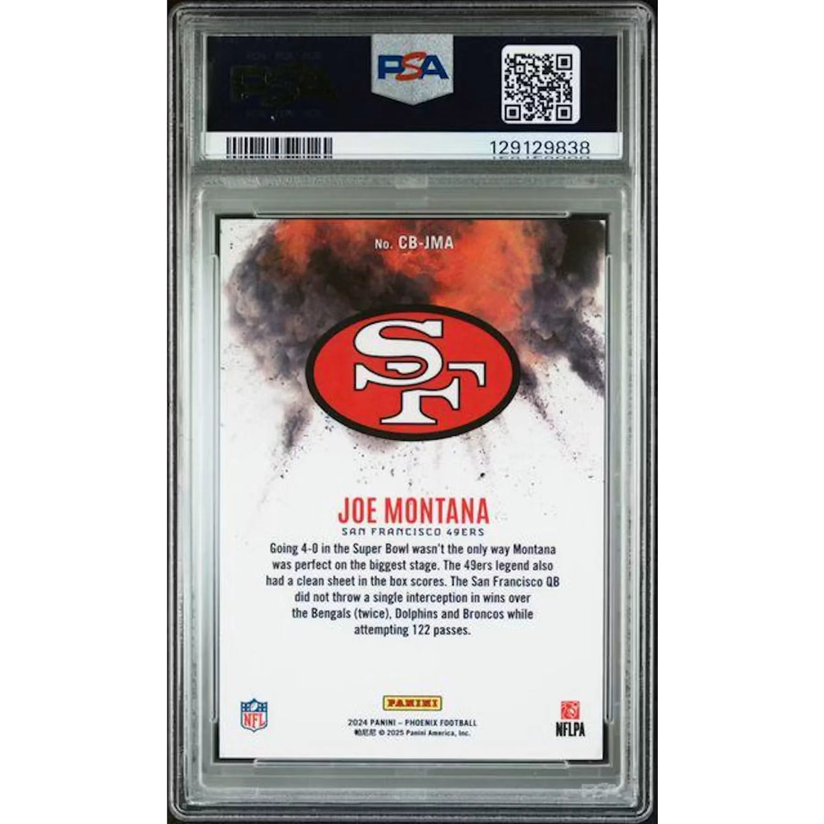 Joe Montana 2024 Panini Phoenix Color Blast Card | PSA 10 | P5691422