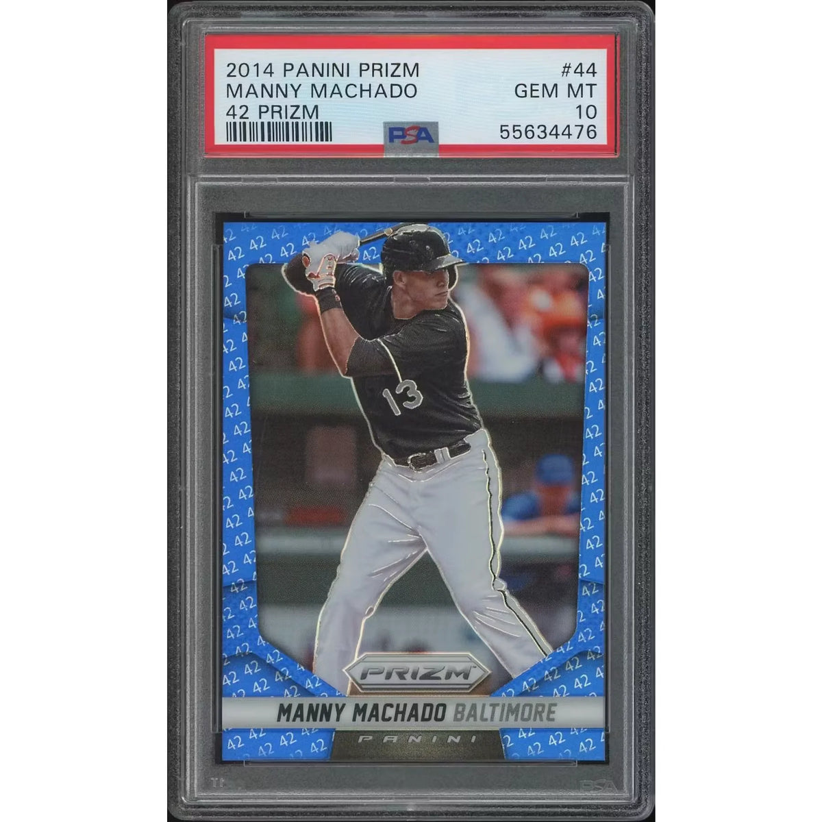 Manny Machado 2014 Panini Prizm Baseball Card #44 | PSA 10 Gem Mint | P5691464