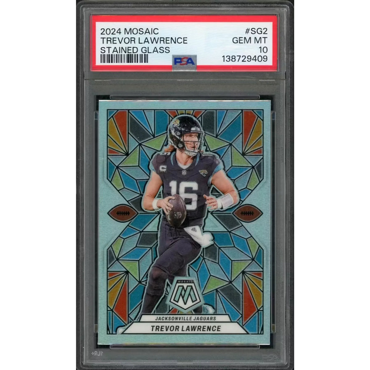 Trevor Lawrence 2024 Panini Mosaic Stained Glass Card | PSA 10 | P5691465