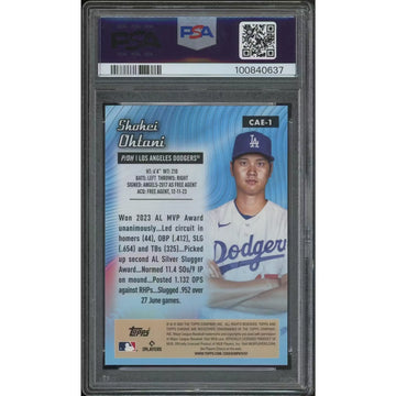 Shohei Ohtani 2024 Topps Chrome #CAE1 Black Refractor | PSA 10 Gem Mint #02/10 | P5758381
