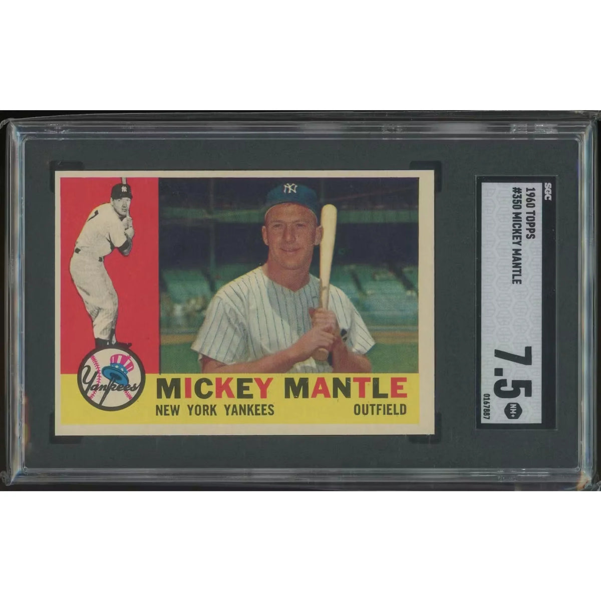 1960 Topps Baseball #350 Mickey Mantle | SGC 7.5 NM+ | P5758385