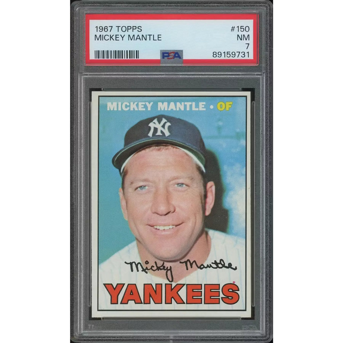 Mickey Mantle 1967 Topps Baseball Card #150 | PSA 7 NM | P5758414