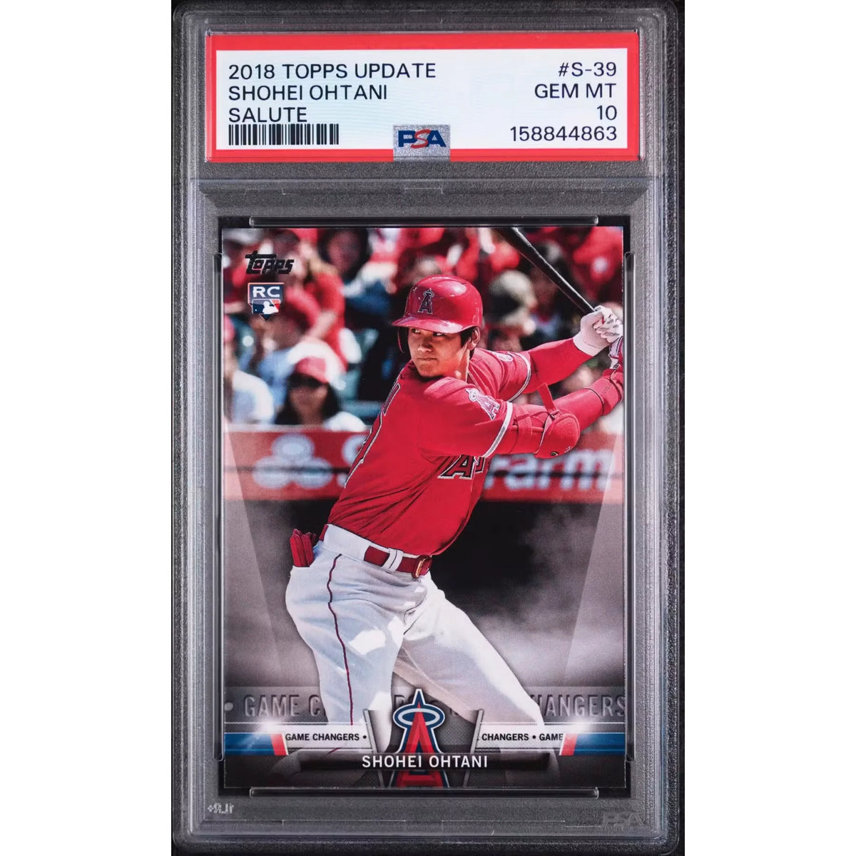 Shohei Ohtani 2018 Topps Update Rookie Salute #S-39 | PSA 10 | P5758514