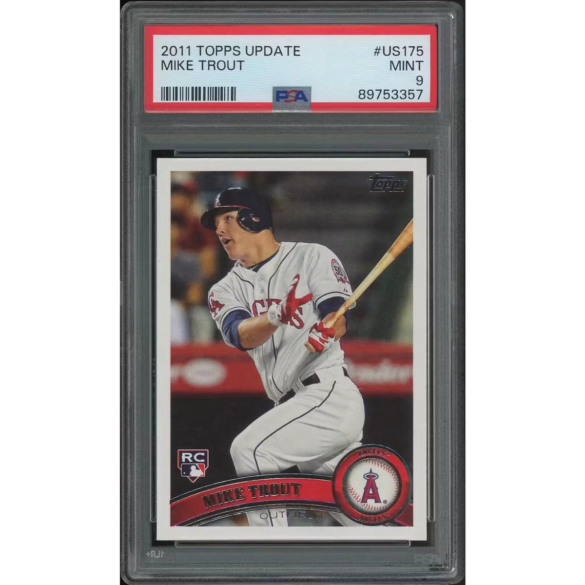 Mike Trout 2011 Topps Update Rookie Card #US175 | PSA 9 MINT | P5758538