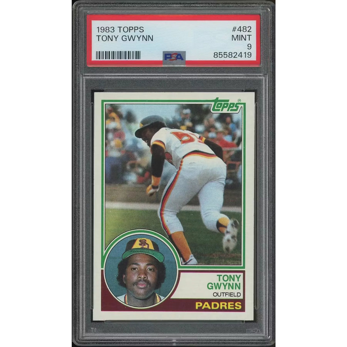 Tony Gwynn 1983 Topps Baseball #482 Rookie Card | PSA 9 Mint | P5758562