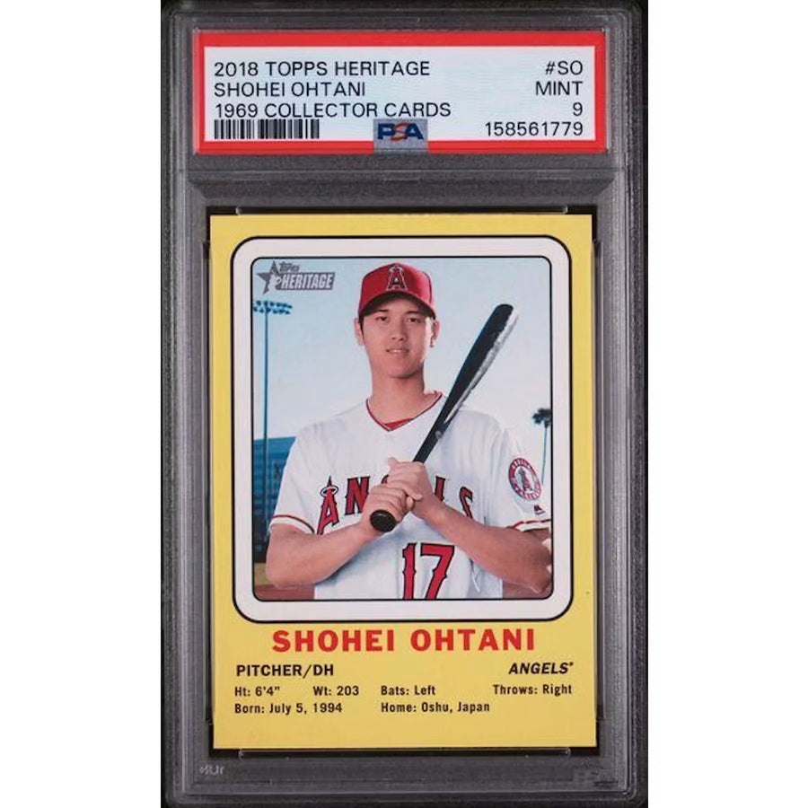 2018 Topps Heritage Shohei Ohtani Rookie 1969 Collector Cards #SO PSA 9 1969 | P5758573