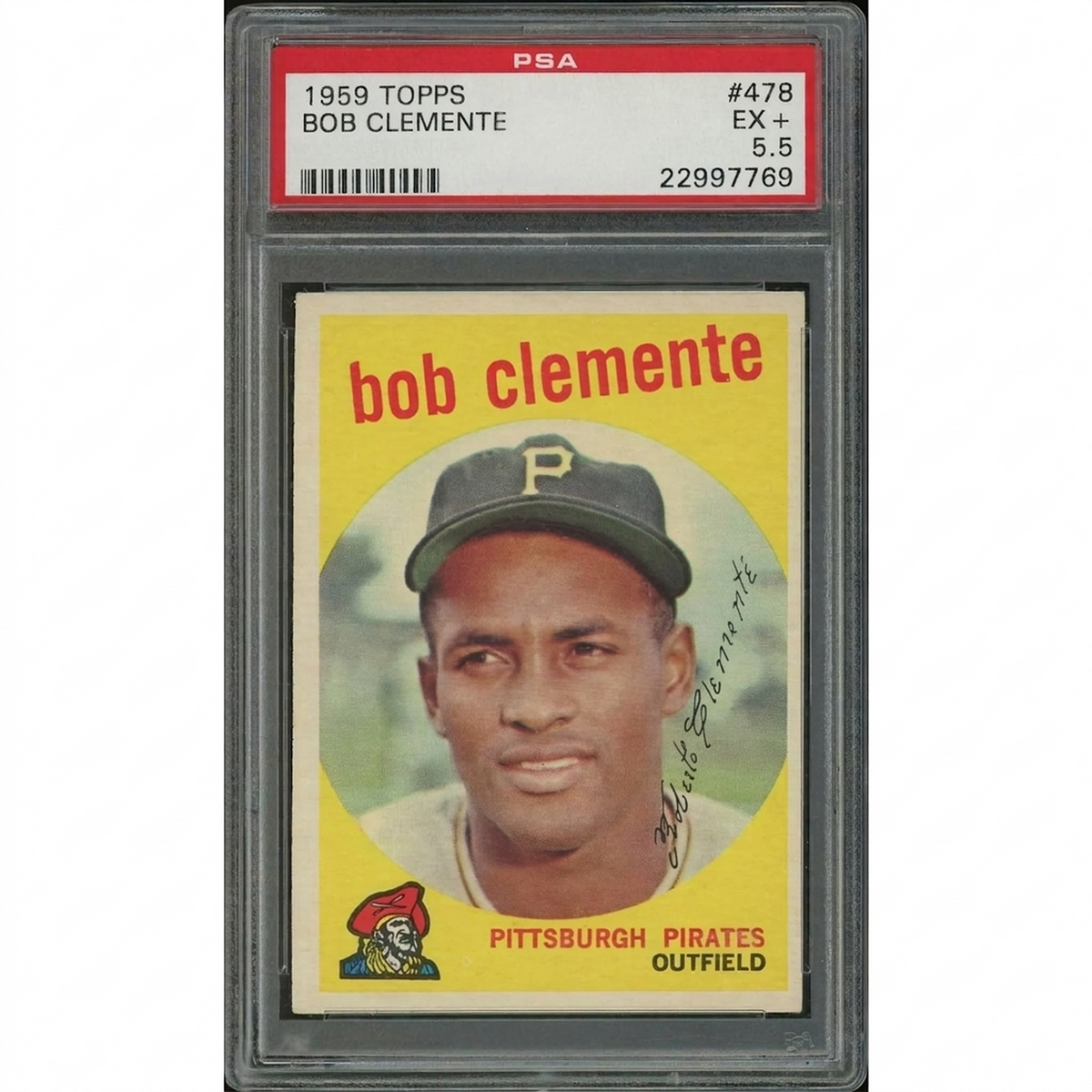 Roberto Clemente 1959 Topps Baseball #478 | PSA 5.5 EX+ | P5758587
