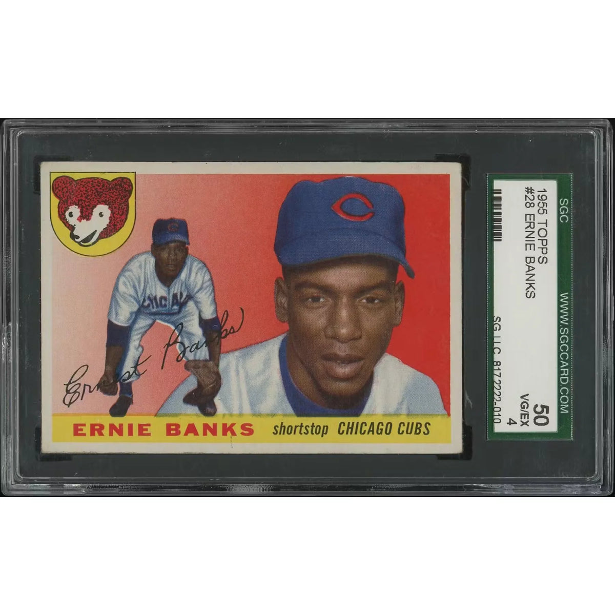 1955 Topps Baseball #28 Ernie Banks | SGC 4 VG-EX | P5758623