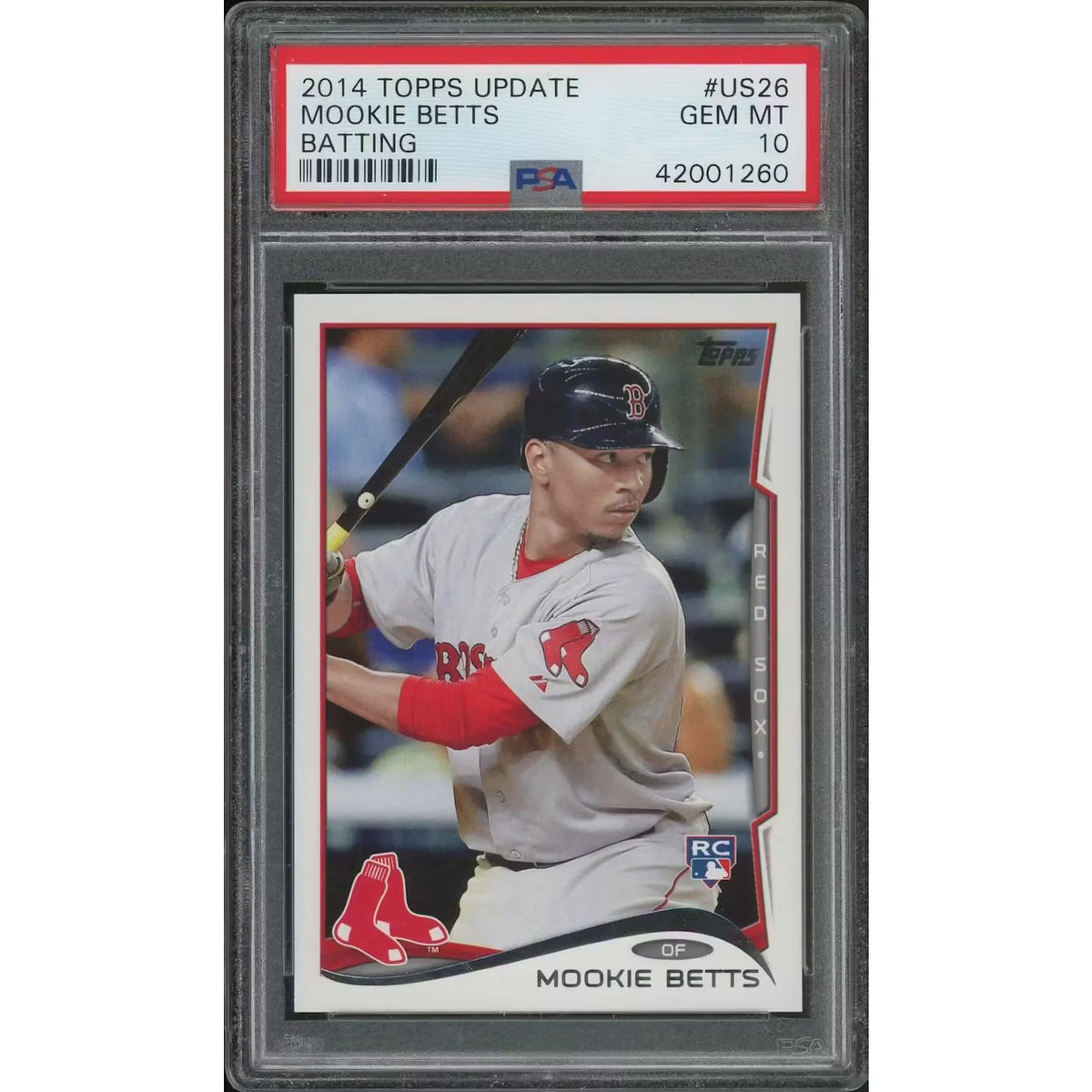 Mookie Betts 2014 Topps Update #US26 Rookie Card | PSA 10 Gem Mint | P5758670