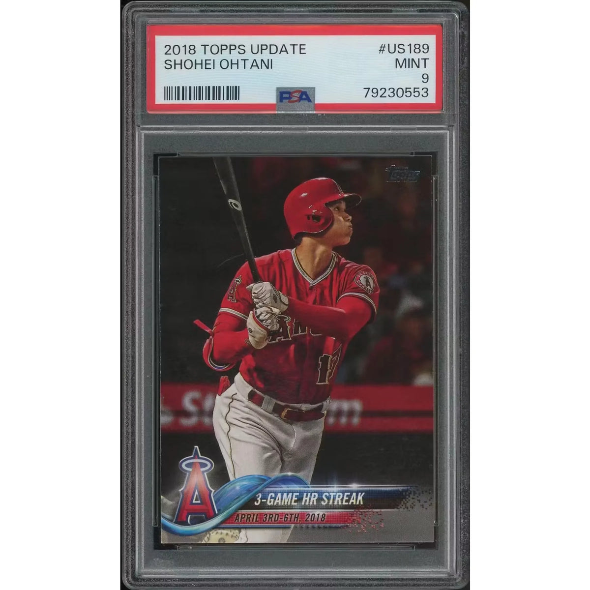 Shohei Ohtani 2018 Topps Update #US189 Rookie Card | PSA 9 Mint | P5758685