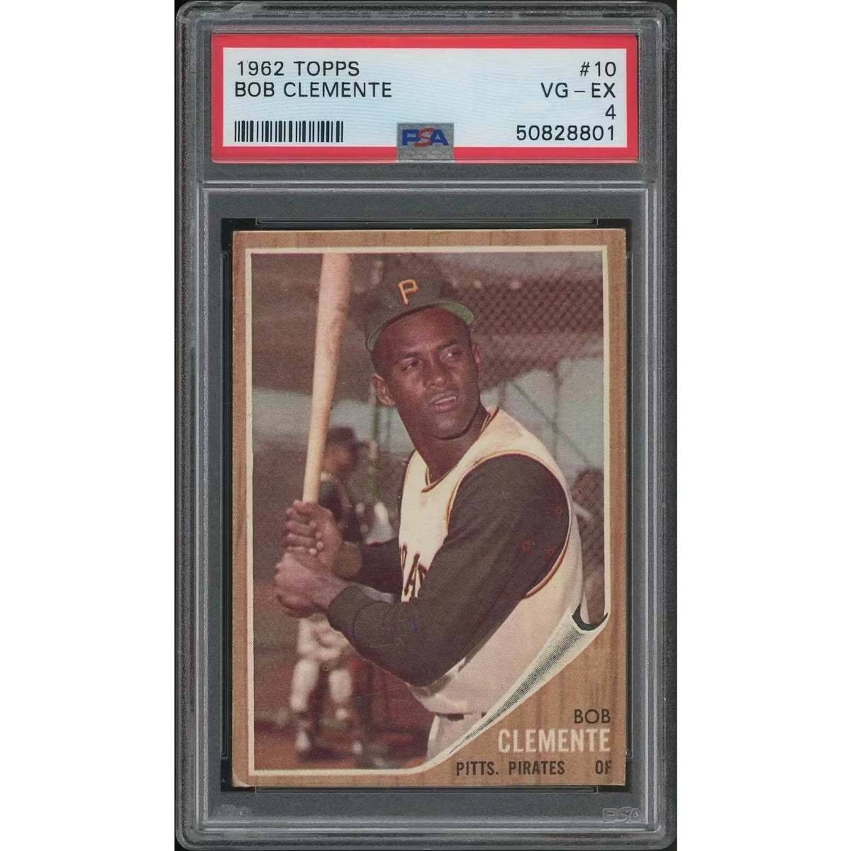 Roberto Clemente 1962 Topps Baseball #10 | PSA 4 VG-EX | P5758686