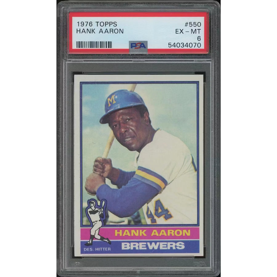 Hank Aaron 1976 Topps Baseball #550 | PSA 6 EX-MT | P5758704
