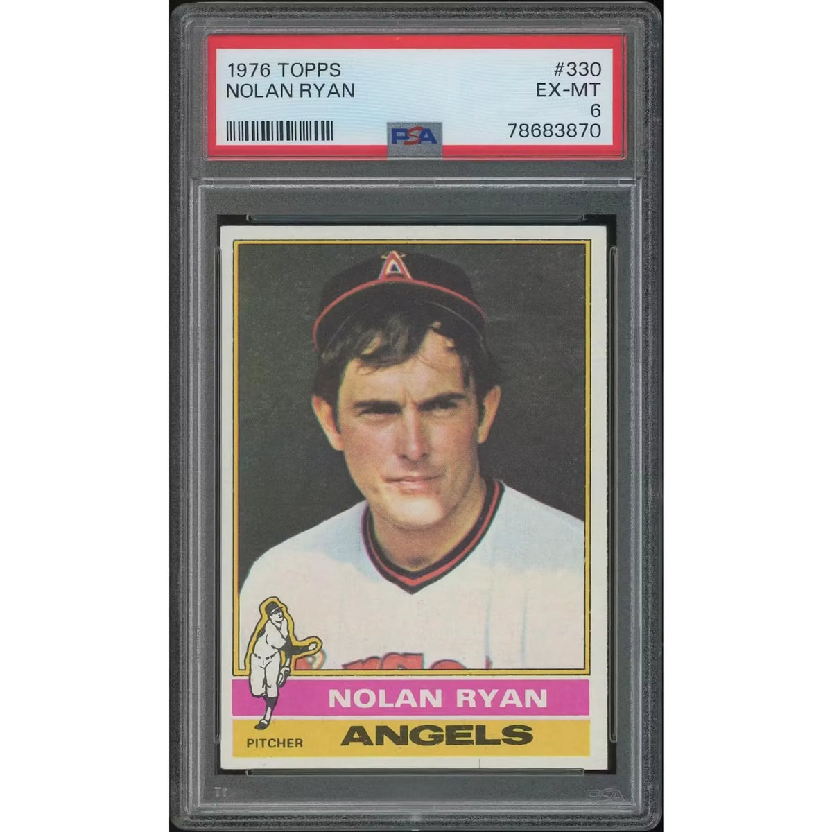 1976 Topps Baseball Nolan Ryan #330 Card | PSA 6 EX-MT | P5758712
