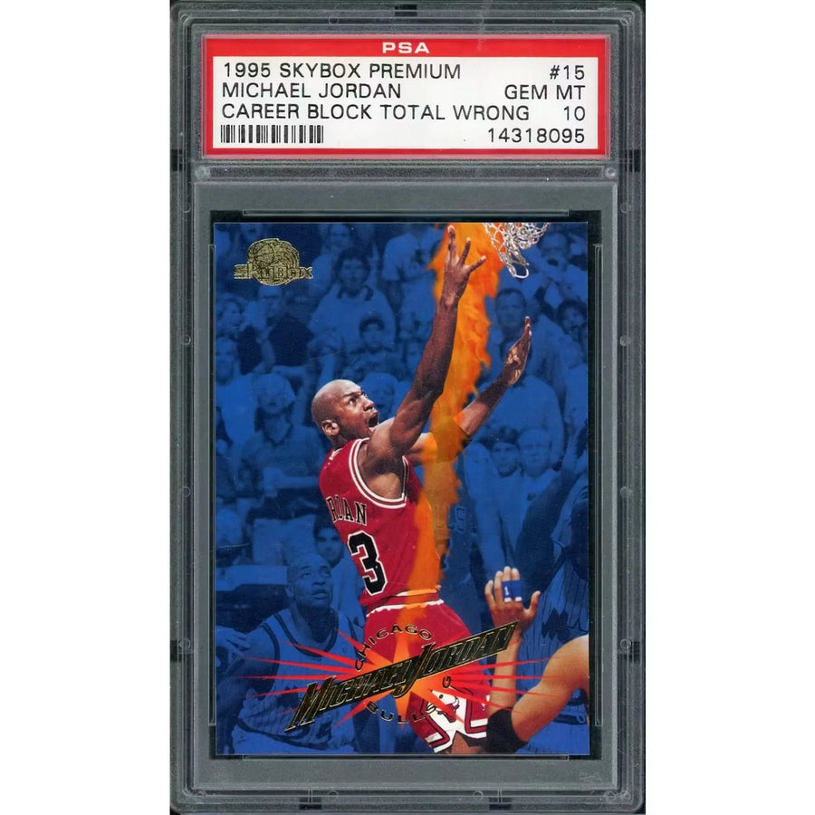 Michael Jordan Signed 1995 Skybox Premium #15 Card | PSA 10 Gem Mint | P5837259