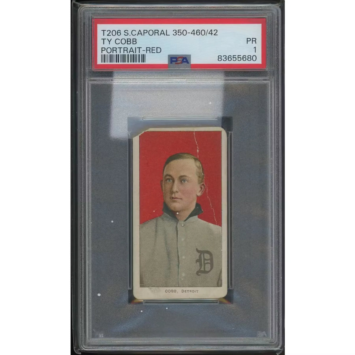 1909-11 T206 Ty Cobb Red Portrait Sweet Caporal | PSA 1 | P5837270