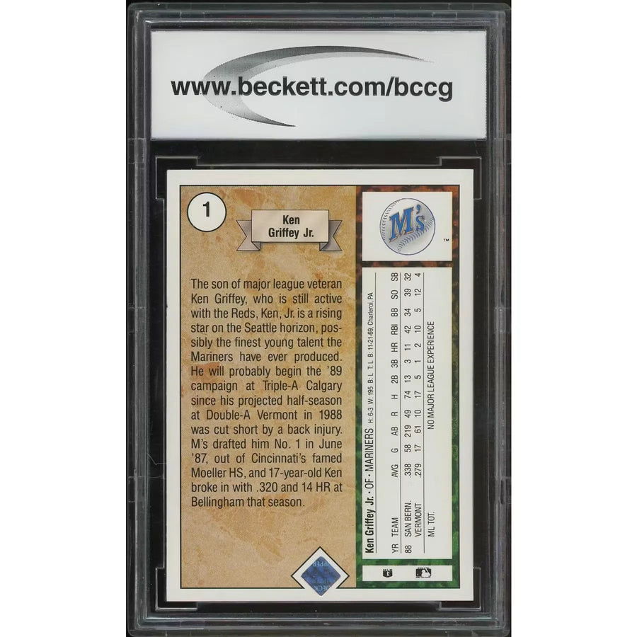 Ken Griffey Jr. 1989 Upper Deck Baseball #1 Rookie | BCCG 10 Mint | P5837736