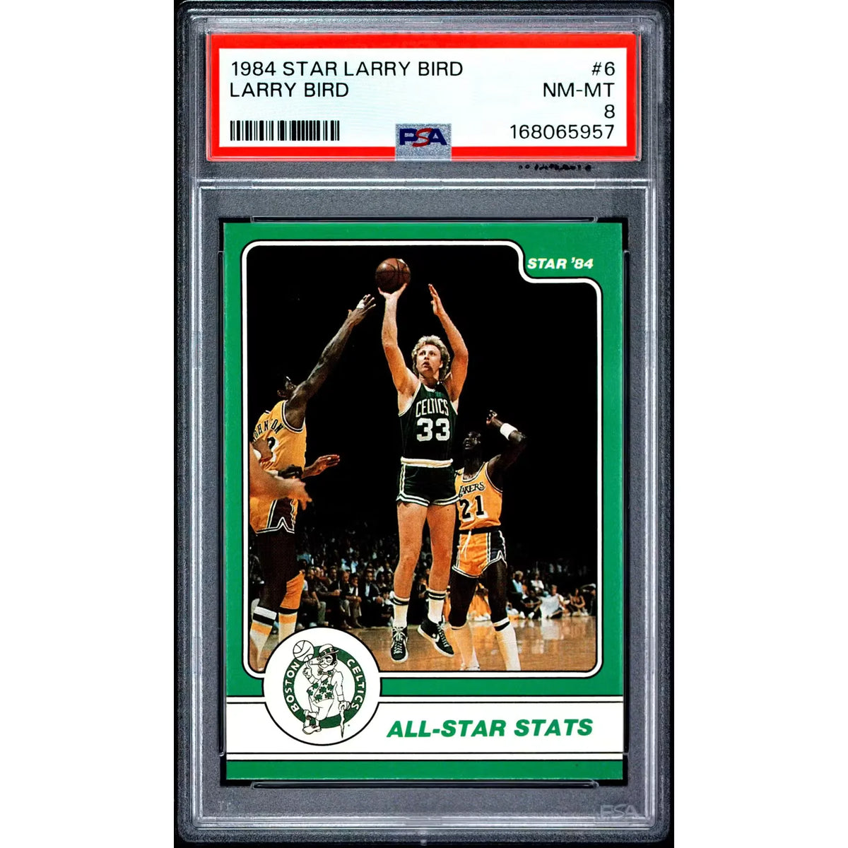 Larry Bird 1984 Star Trading Card #6 | PSA 8 | P5838171