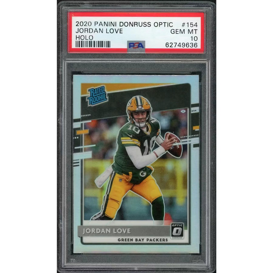 2020 Panini Donruss Optic Jordan Love Holo Rated Rookie #154 PSA 10 - D2