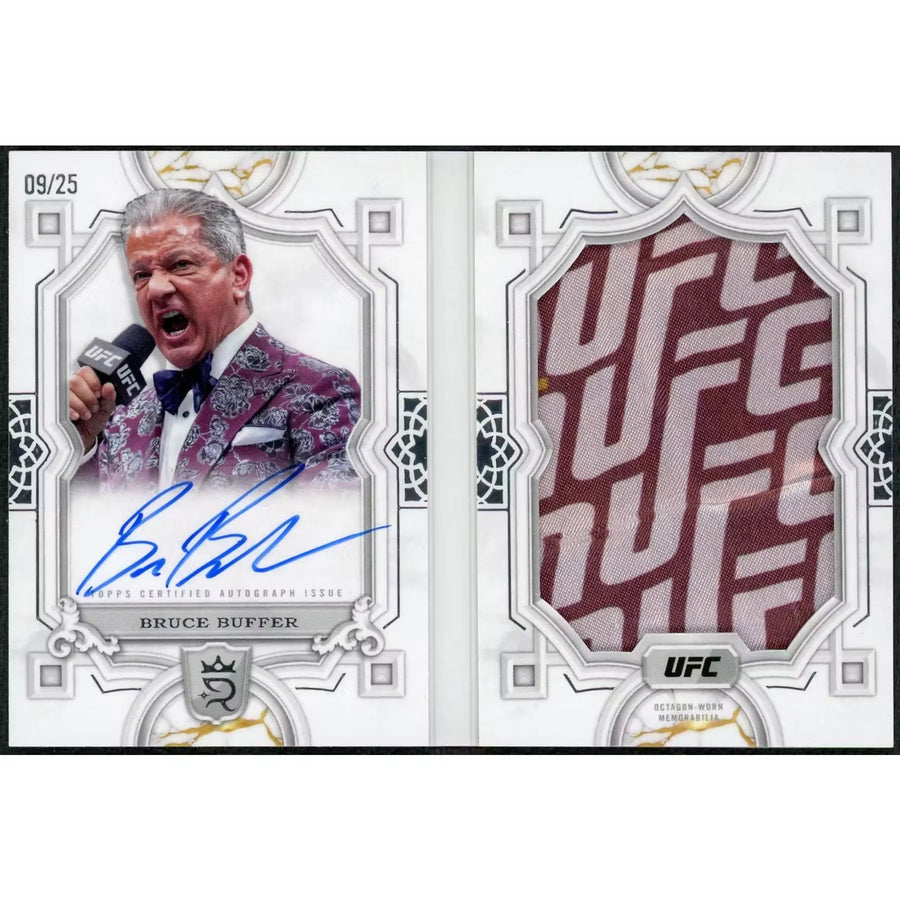 Bruce Buffer Signed 2024 Topps Royalty UFC Card | Jumbo Patch Auto/25