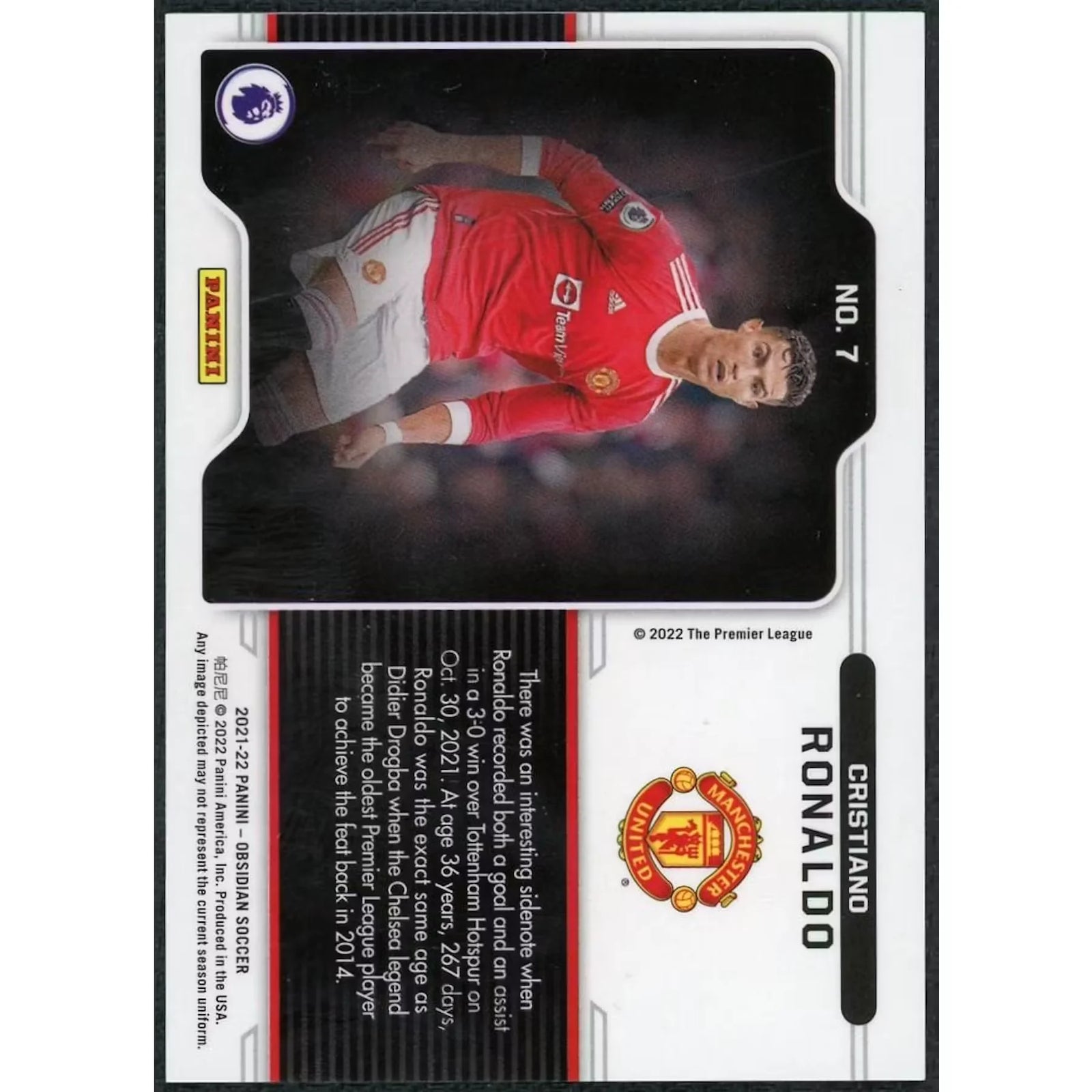 Cristiano Ronaldo 2021-22 Panini Obsidian Color Blast #7