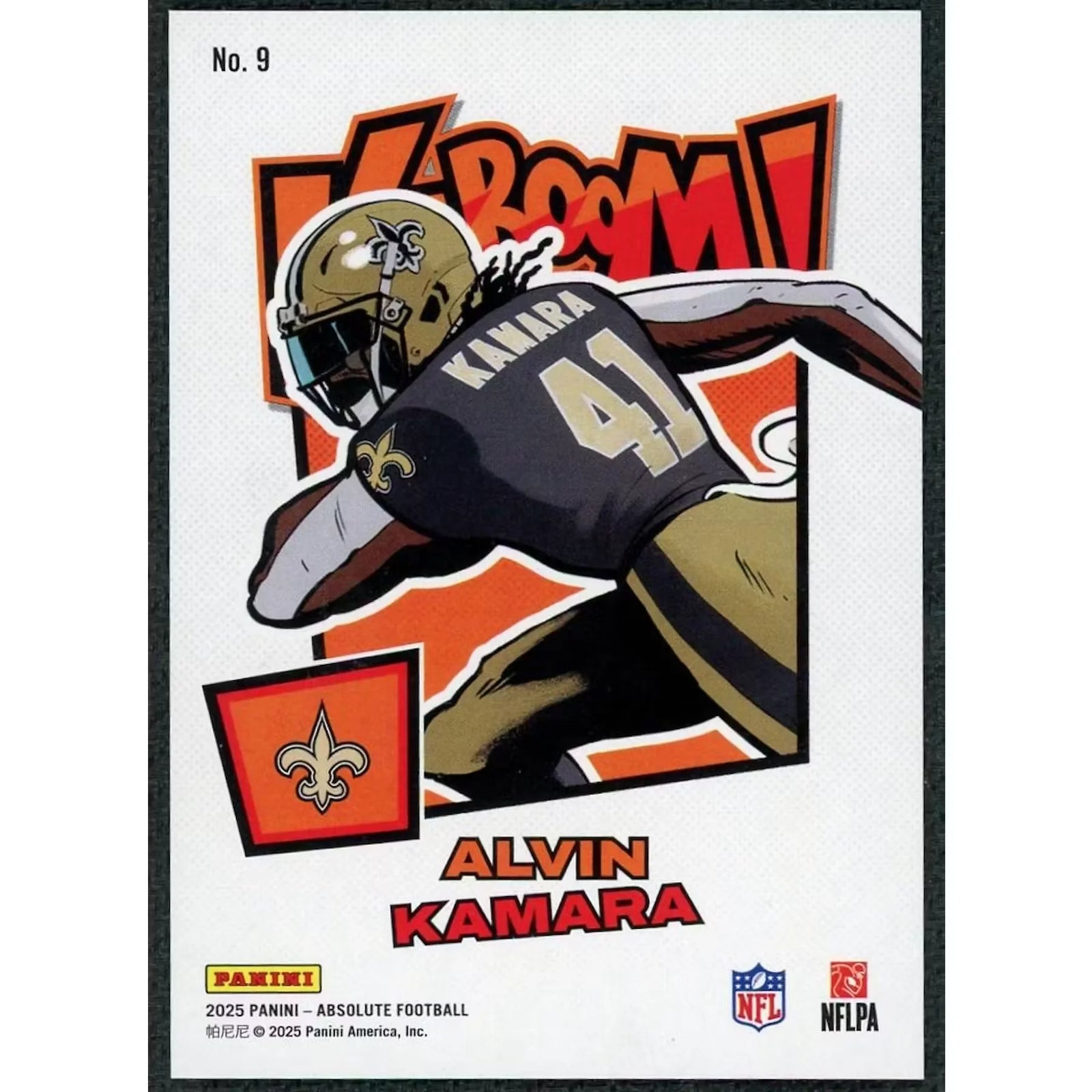 Alvin Kamara 2025 Panini Absolute Kaboom #9 Card