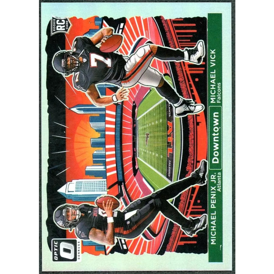 Michael Penix Jr Michael Vick Downtown Card #14 | 2024 Panini Donruss Optic