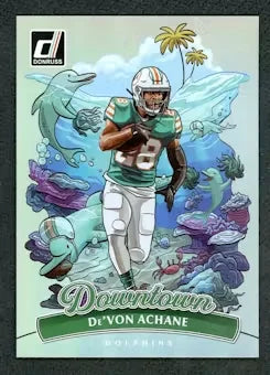 De'Von Achane 2025 Panini Donruss Downtown #10 Card