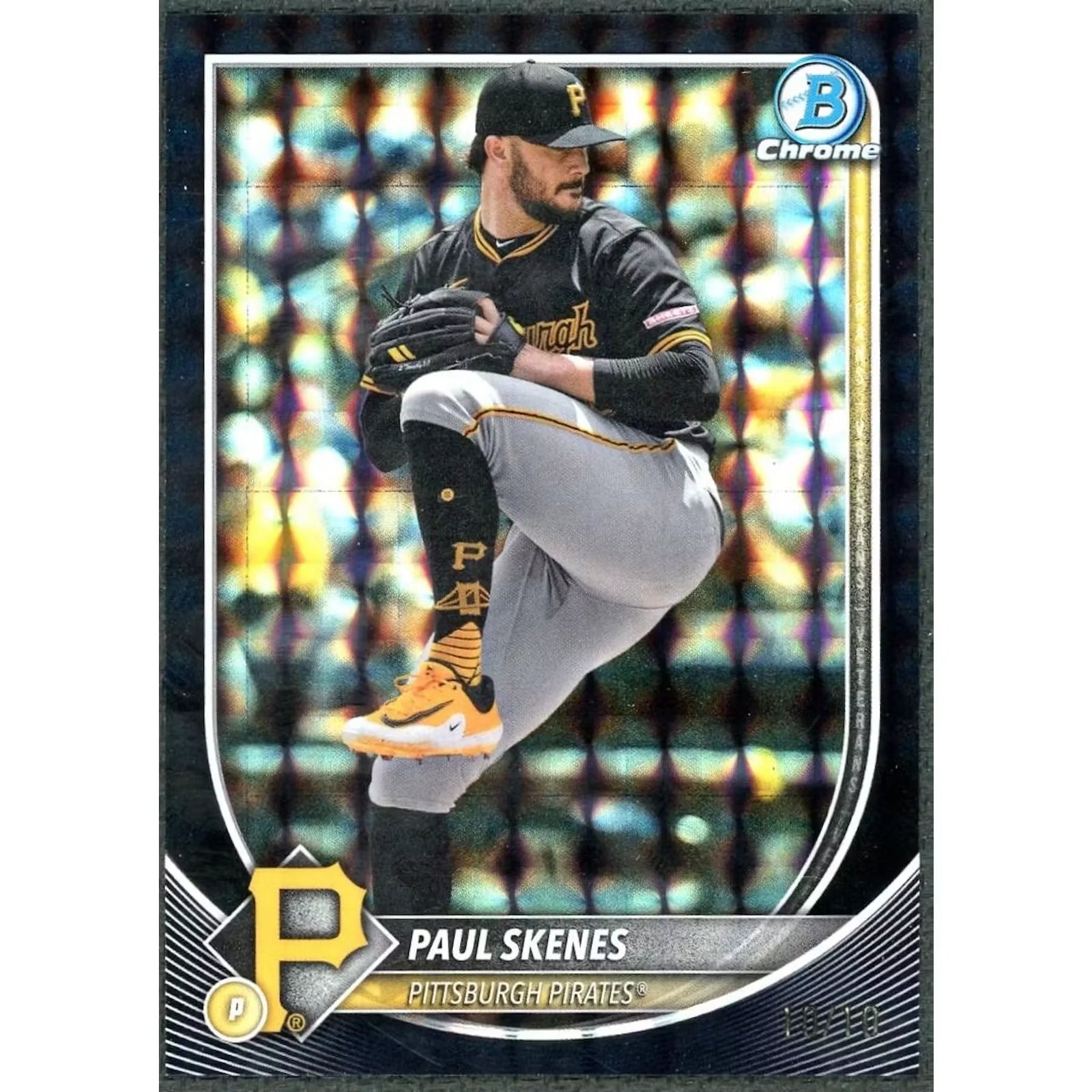 Paul Skenes 2025 Bowman Chrome Black Geometric Refractor | #30/10