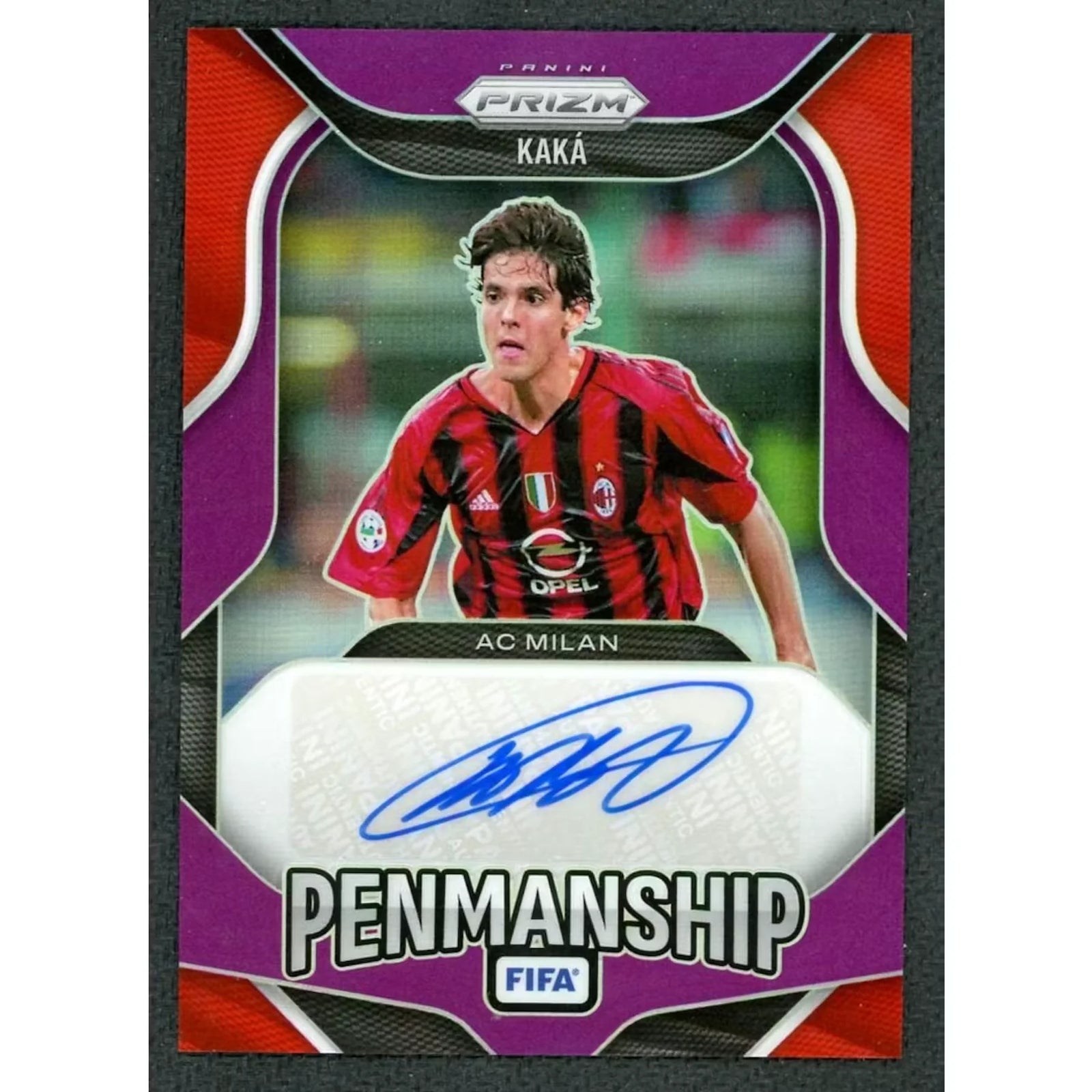 Kaka Signed 2025-26 Panini Prizm FIFA Card | Penmanship Auto Purple/10