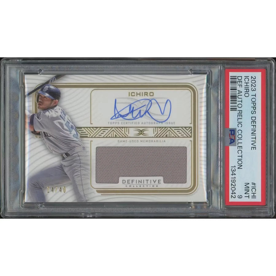 Ichiro Suzuki Signed 2023 Topps Definitive Jersey Auto | PSA 9 Mint #24