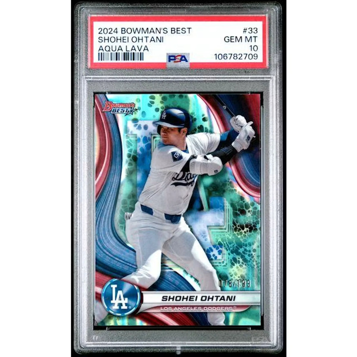 Shohei Ohtani 2024 Bowman's Best Card | Aqua Lava PSA 10 | P5913789