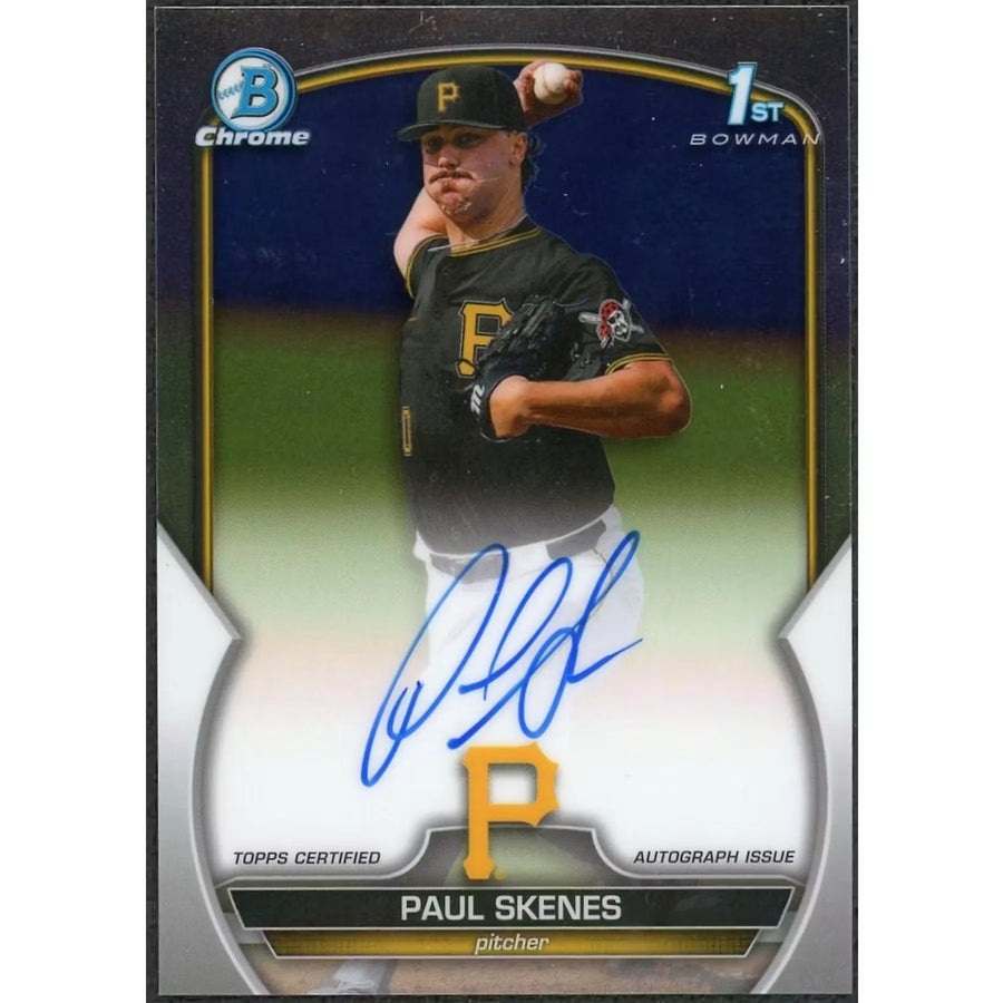 Paul Skenes Signed 2023 Bowman Draft Chrome Prospects Auto Card | CDA-PS | P5913916