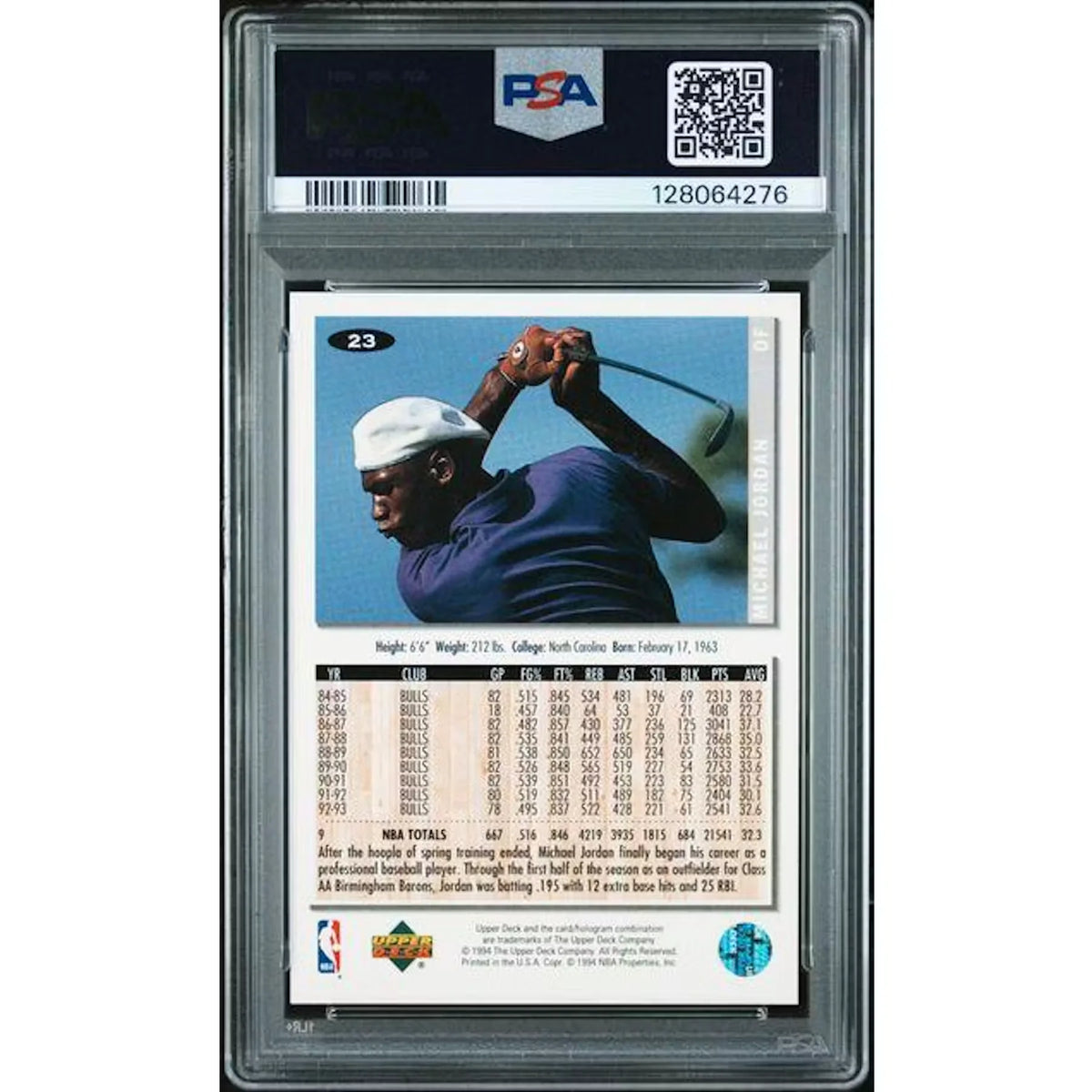 Michael Jordan 1994 Upper Deck Collector's Choice #23 | PSA 10 | P5914095
