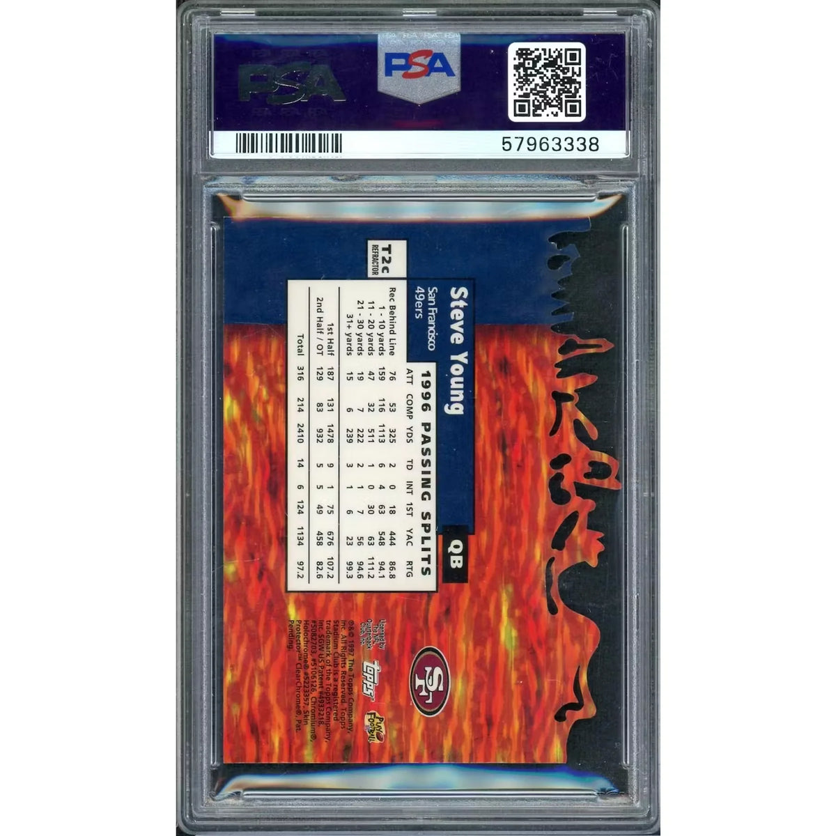Steve Young 1997 Stadium Club Triumvirate II Refractor #T2C | PSA 9 | P5914278