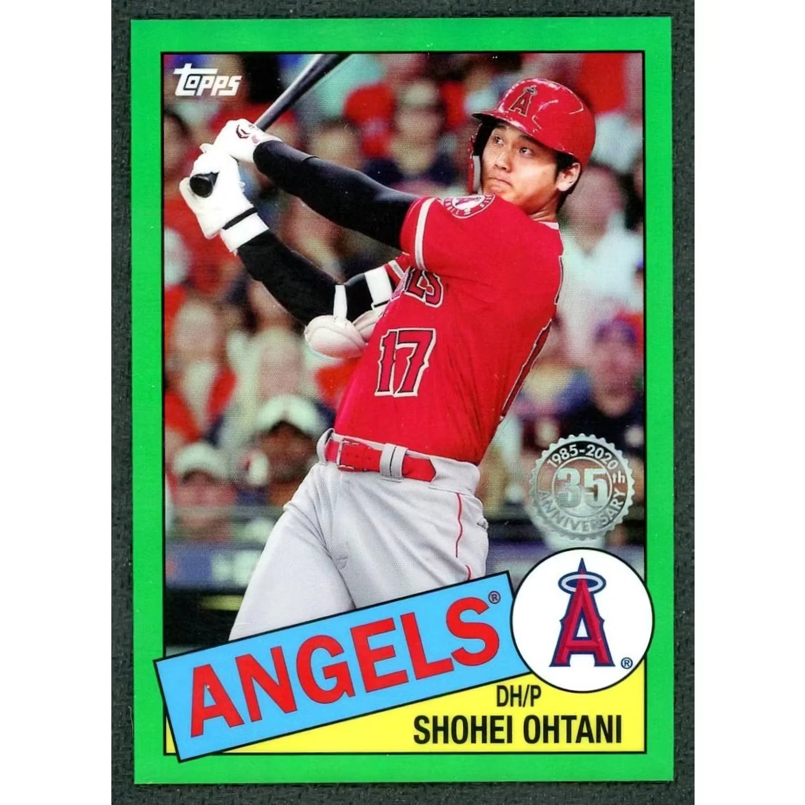 Shohei Ohtani 2020 Topps 1985 Green Refractor Card |/99