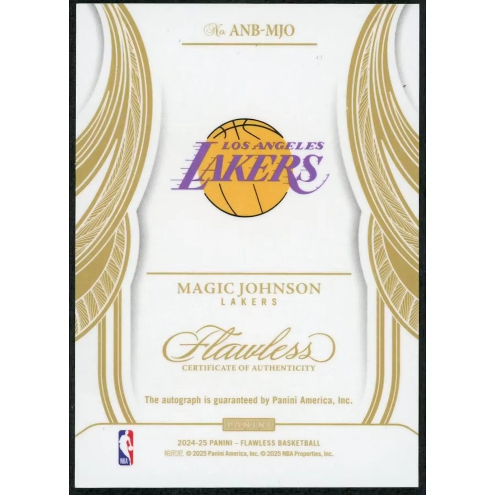 Magic Johnson Signed 2024-25 Panini Flawless Card | All-NBA Ink Auto/25