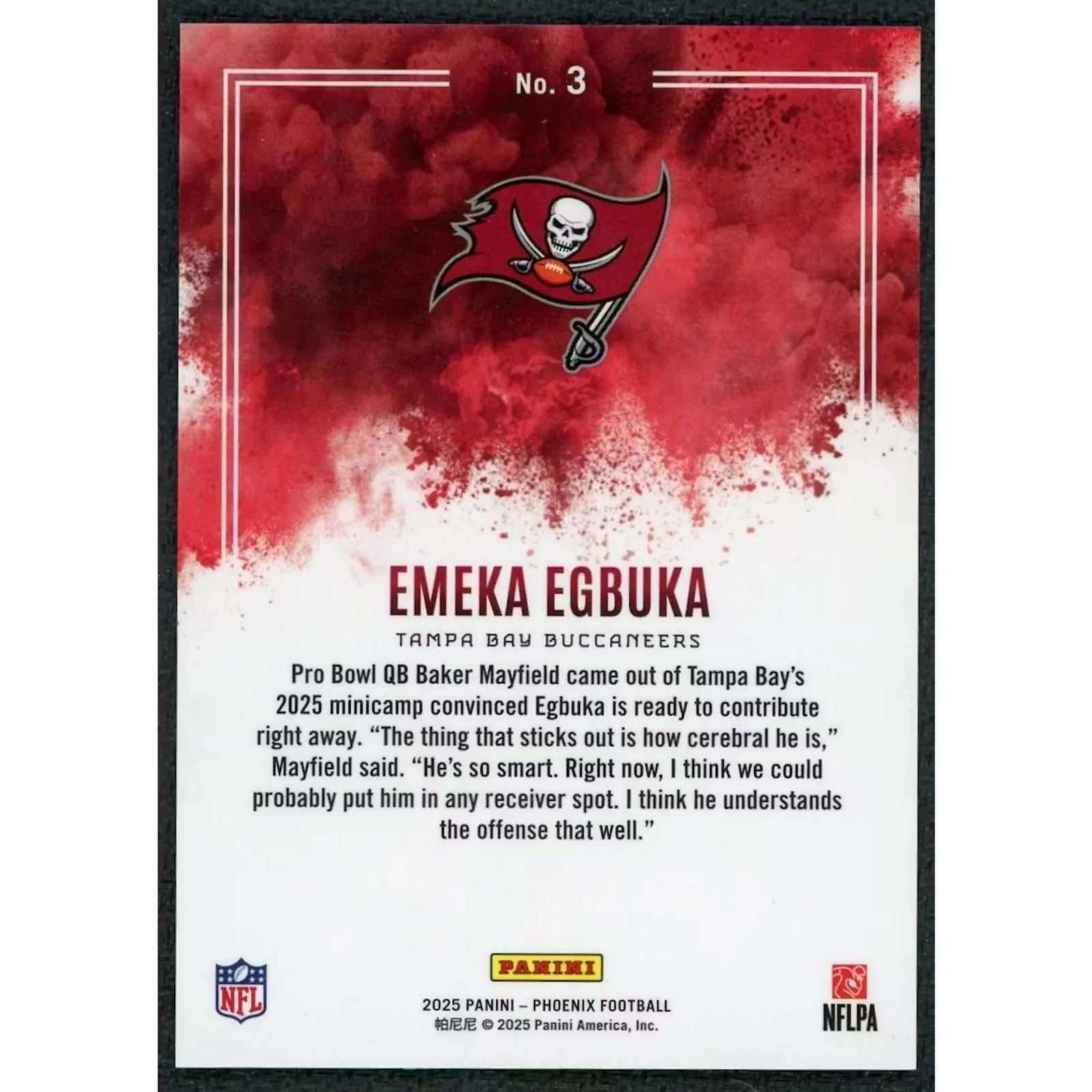 Emeka Egbuka 2025 Panini Phoenix Color Blast Rookie #3