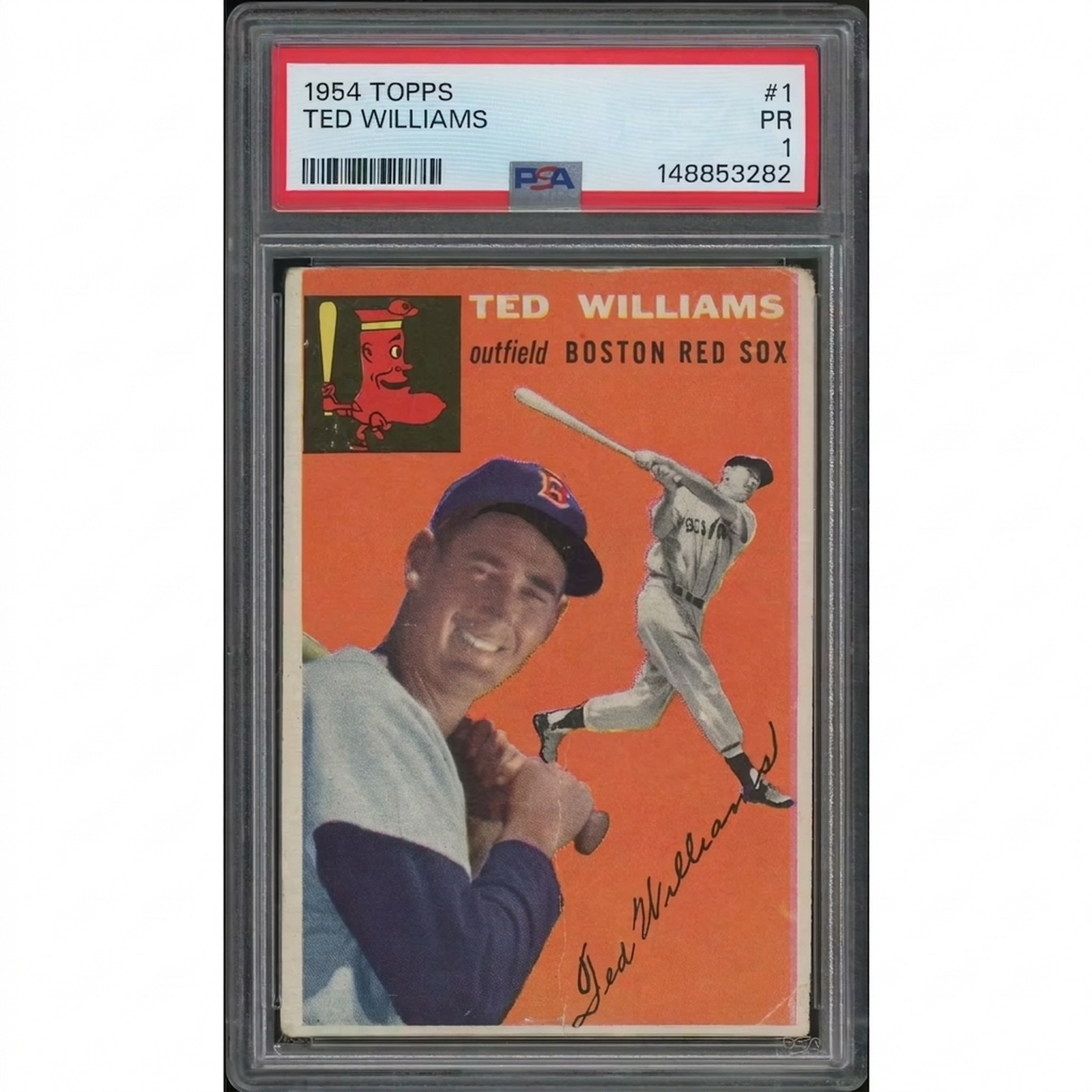 1954 Topps Baseball Ted Williams #1 Card | PSA 1 (PR)