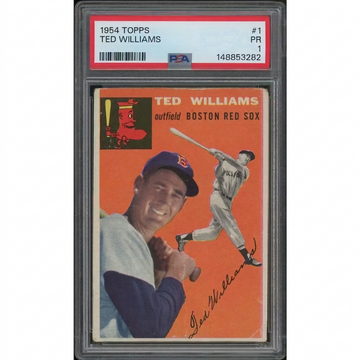 1954 Topps Baseball Ted Williams #1 Card | PSA 1 (PR)