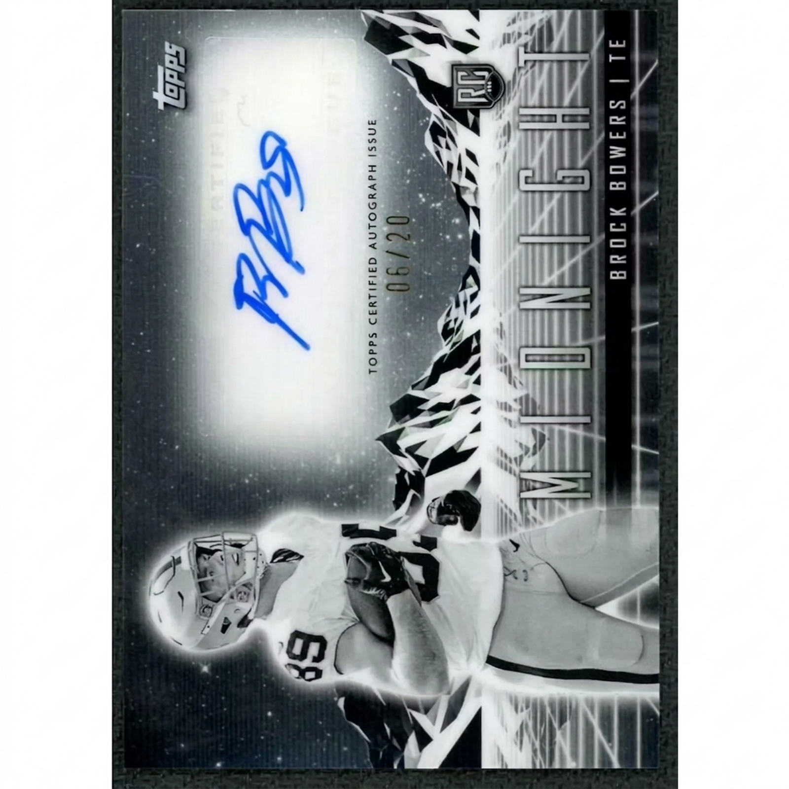 Brock Bowers 2024 Topps Midnight Horizon Signatures Equinox Rookie Auto |/20