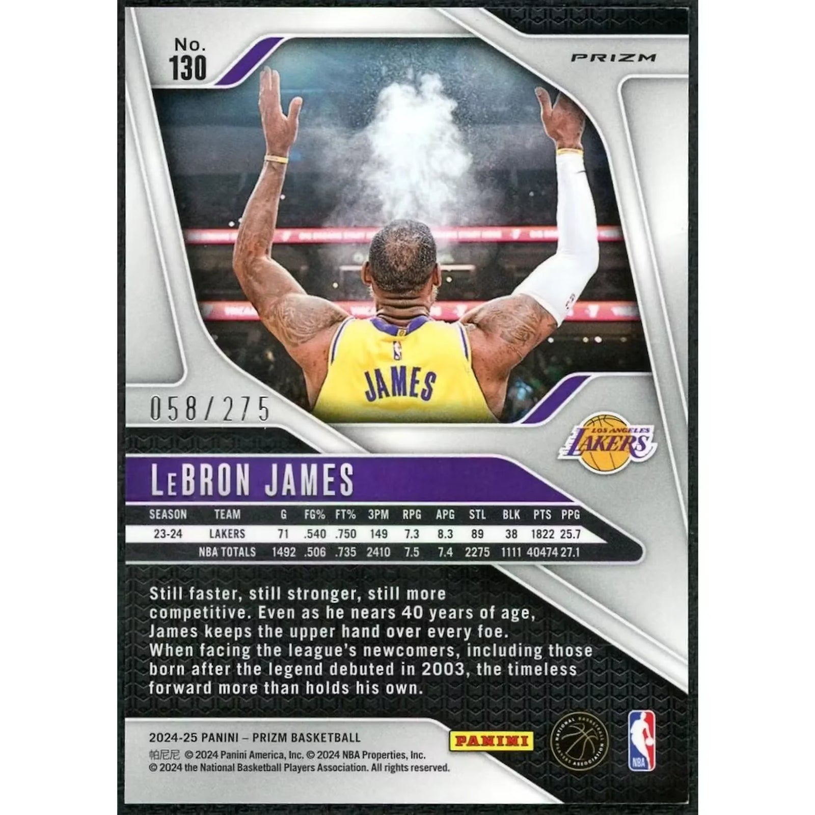 LeBron James 2024 Panini Prizm Lazer Prizm Card | #130
