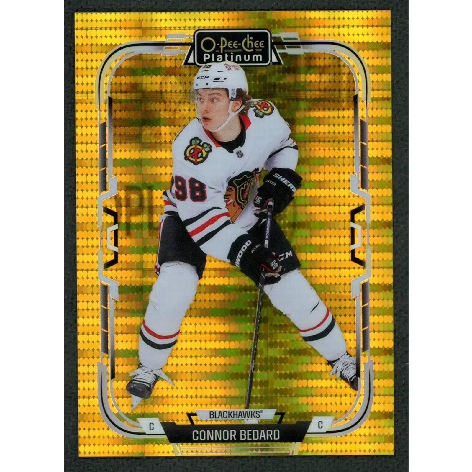 Connor Bedard 2025-26 O-Pee-Chee Platinum #193 Card | Seismic Gold/50
