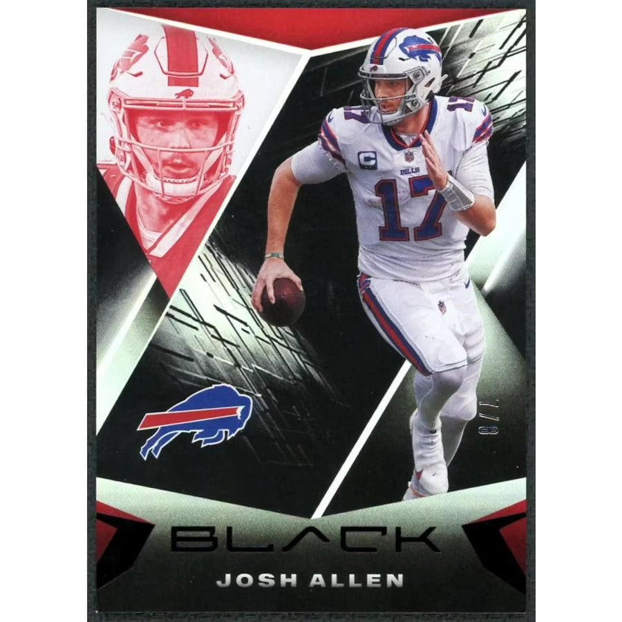 Josh Allen 2021 Panini Black #10 Card | Red Parallel/8