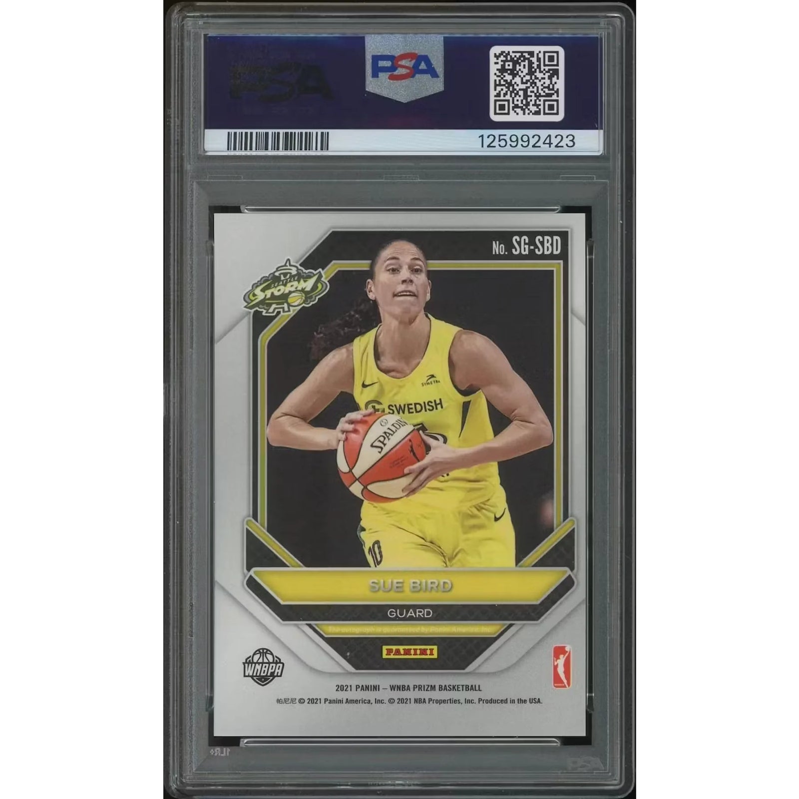 Sue Bird Signed 2021 Panini Prizm WNBA Card | PSA 10 Gem Mint