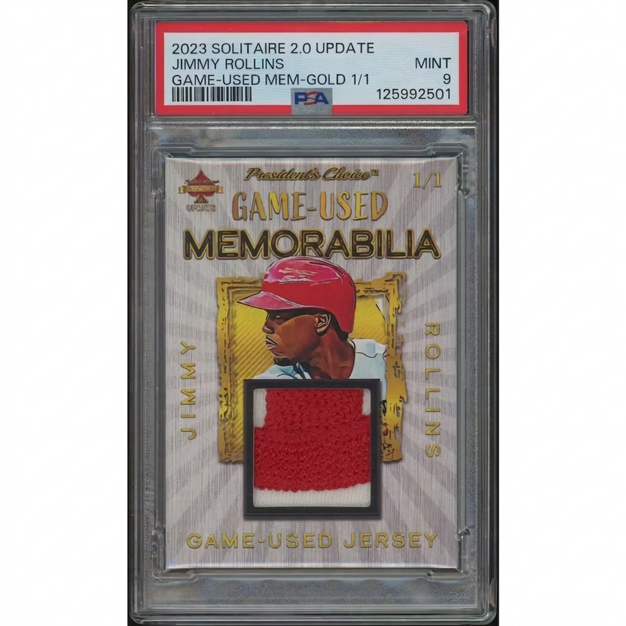 Jimmy Rollins Signed Patch Card #1/1 | 2024 President's Choice Solitaire 2.0